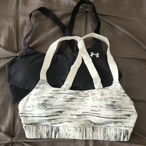 Under Armour Black and White Patterned Sports Bras